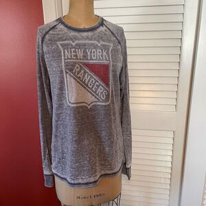 RED JACKET | new york rangers heather blue long sleeve thermal top M